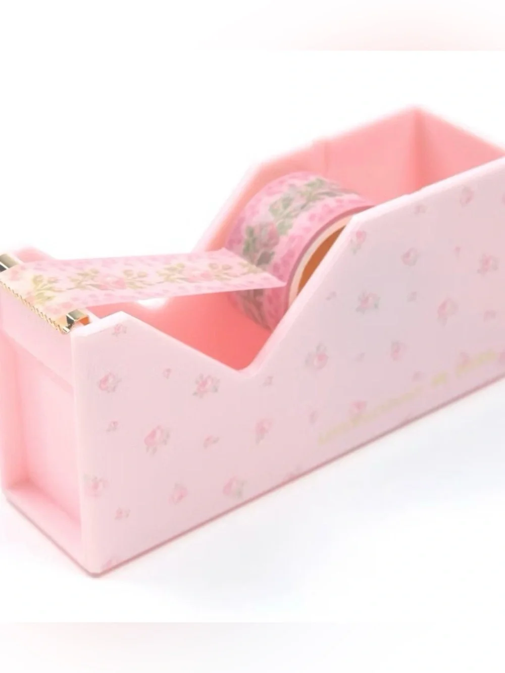 LoveShackFancy Pink Floral Stapler and Tape Dispenser Set
